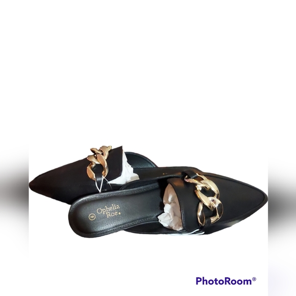 Ophelia Roe Dora Black Pointed Toe Mule NWOT - Picture 5 of 7